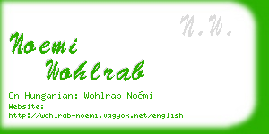 noemi wohlrab business card